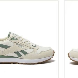 ReebokCream and Green Sneakers